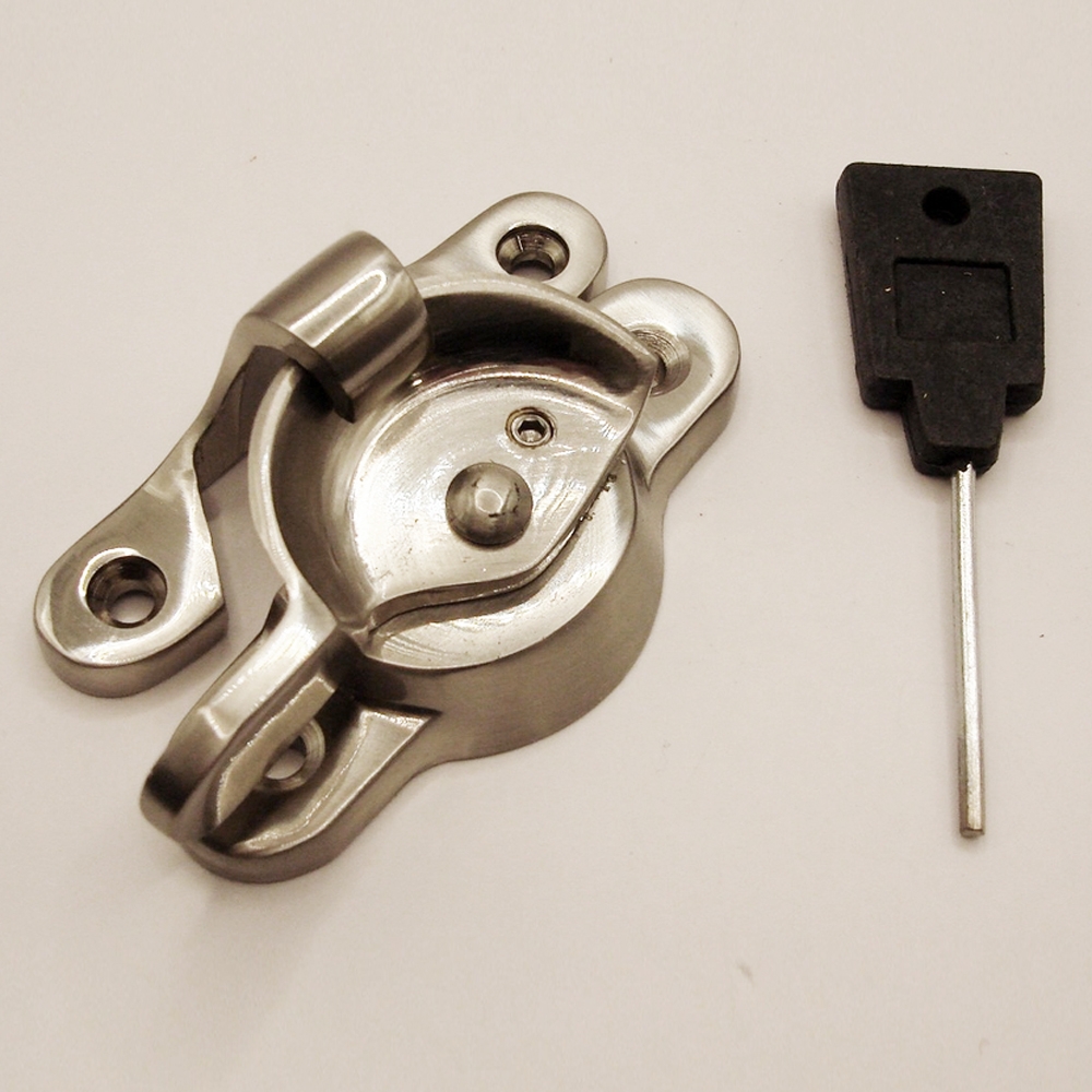 TWC002L/SNP • Locking • Satin Nickel • Forged Fitch Sash Fastener